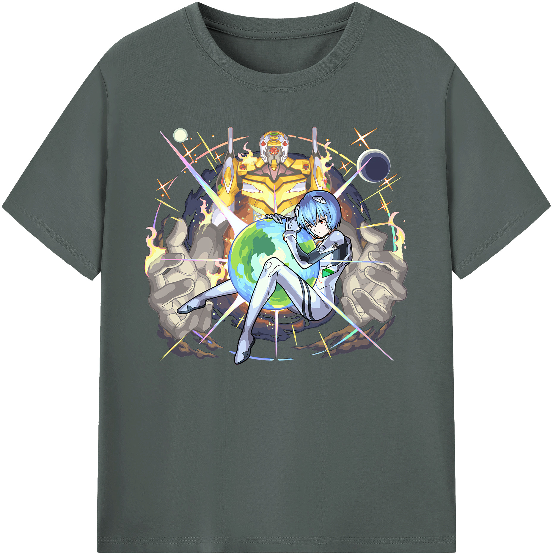 （画像用） EVA 新世紀エヴァンゲリオン 綿100％ メンズ半袖Tシャツ｜肌触りやわらか＆通気性